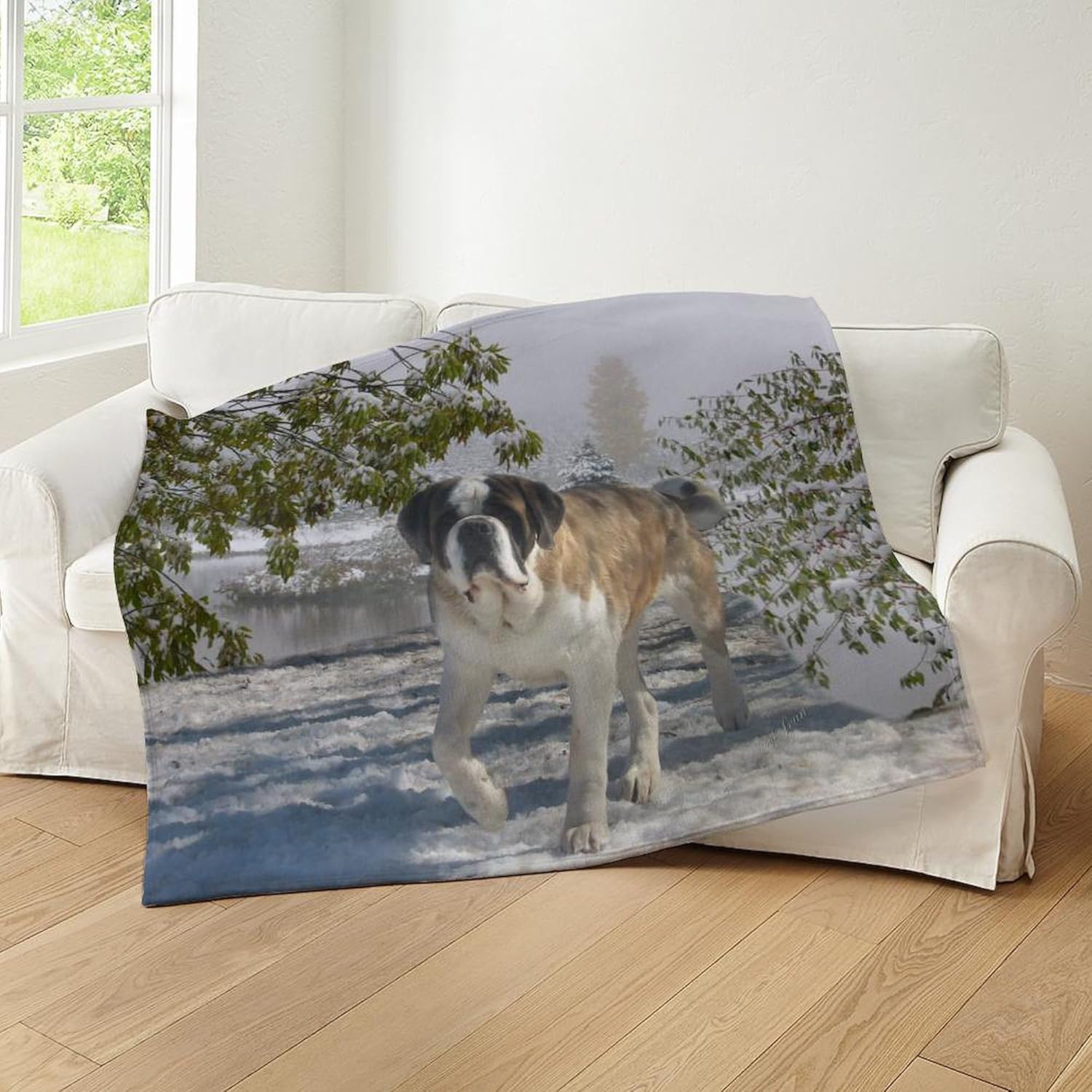 CafePress Saint Bernard Throw Blanket Super Soft Fleece Plush Throw Blanket, 60"x50"