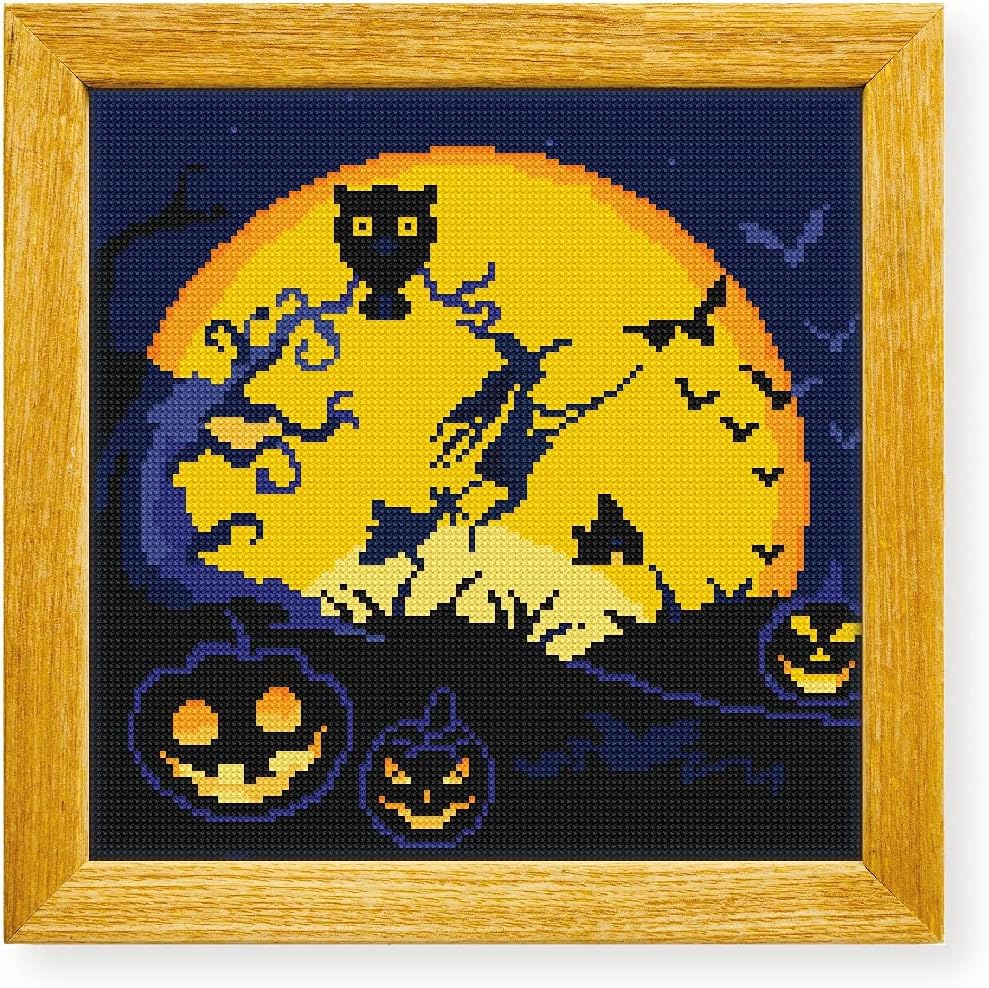 Awesome Pattern Studio Halloween DS1103, Diamond Painting Kit, Diamond Art Kits for Adults, Full Drill 5D Diamond Dots Kits. All Items Included.