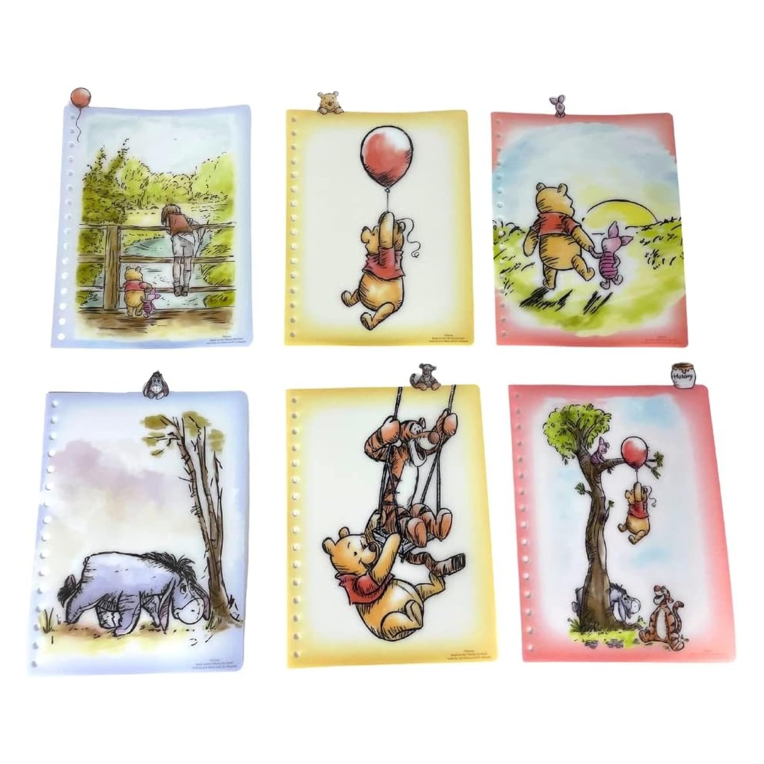 Innovative Designs Disney Winnie the Pooh Tab Journal Notizbuch, Spiralbindung, 144 linierte Seiten, 20,3 x 17,8 cm