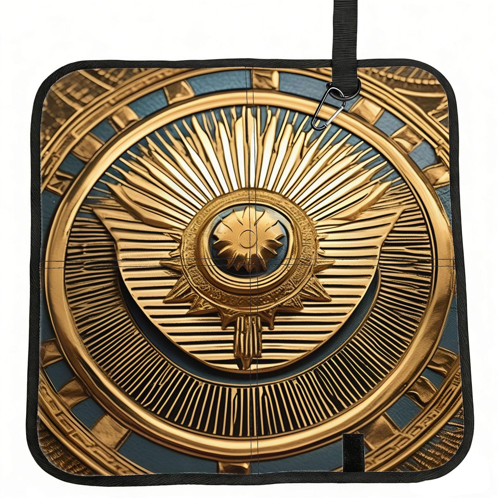 UVBDF Sun Old Egyptian Timeless Grace Print Outdoor Sitting Cushion Folding Seat Pad Compact Portable Picnic Bench Cushion Mat