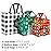 YANGTE 20 Pack Christmas Gift Bags Assorted Sizes, Reusable Tote Bags with Handle, Includes 4 Large 8 Medium 8 Small Non-Woven Christmas Bags for Xmas Party Favors