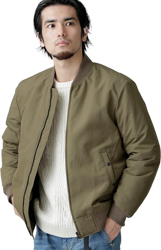 Amazon ナノユニバース Web限定 高機能中綿 ブルゾン メンズ S カーキ Nano Universe コート ジャケット 通販