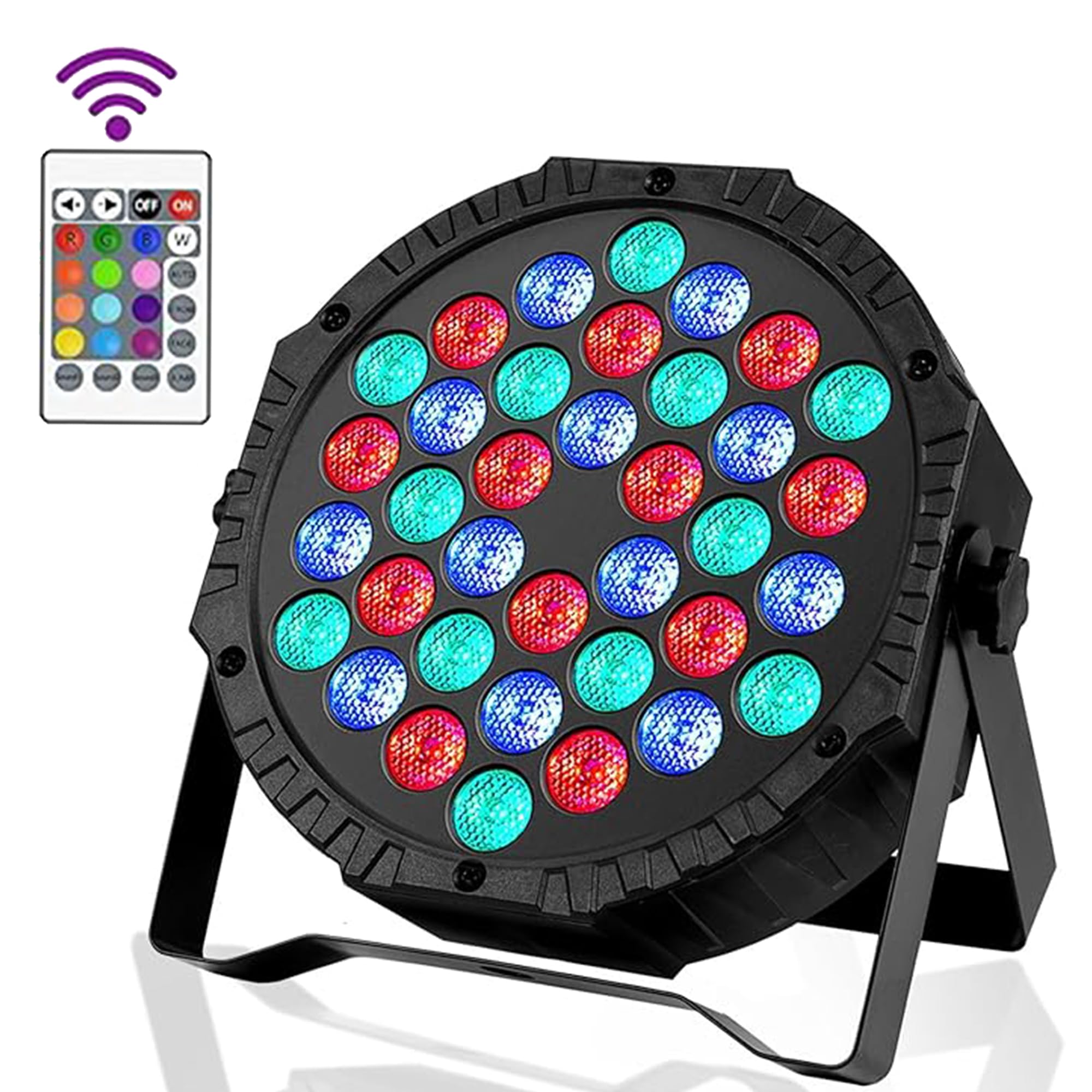 LEDパーライト RGBW 36個 LED DECOVAA 36 LED Stage Lights RGB DJ LED Par Light with Remote & DMX