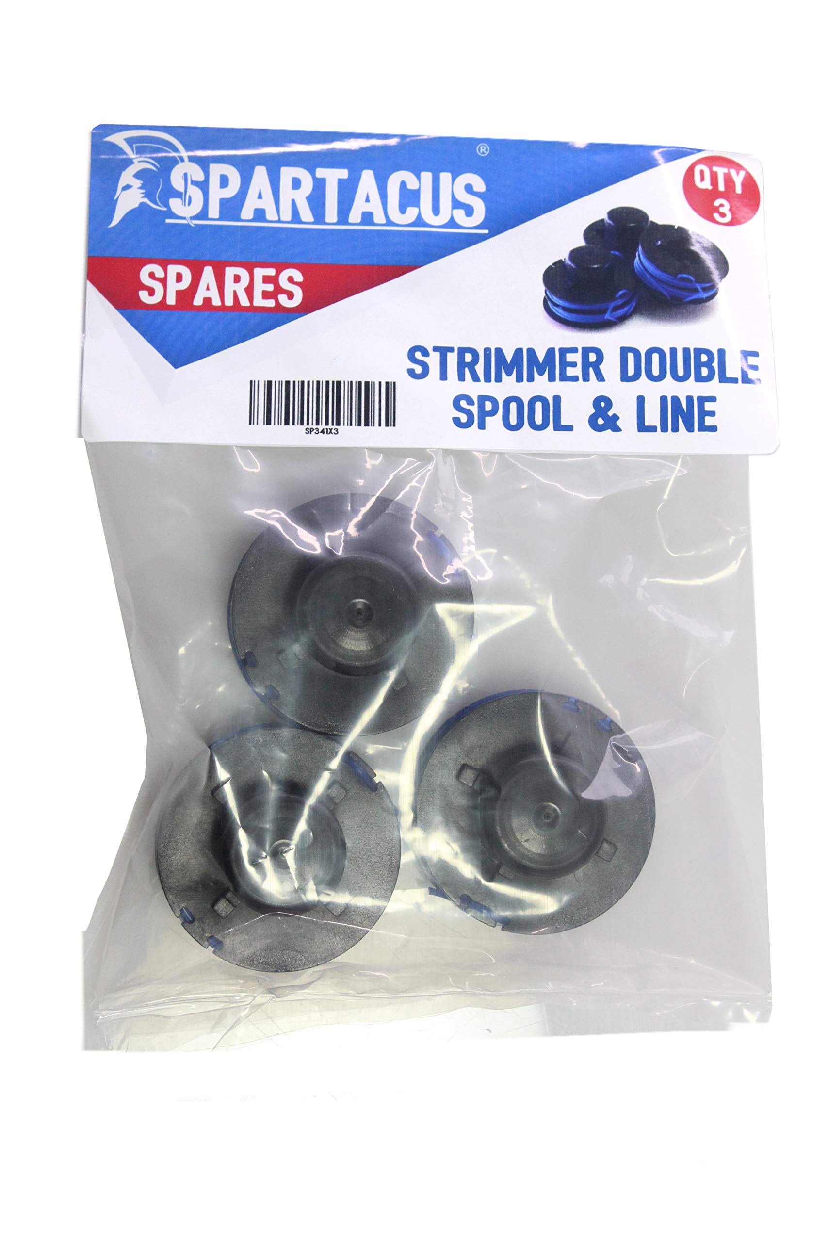 Spartacus Pack of 3 Spool & Line 1.5mm Fits Qualcast GT23 GGT250A1 (245414)