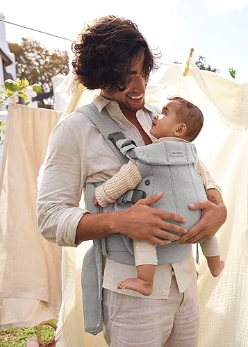 Miniatura 8 de BabyBjörn Portabebés Harmony, gris claro, tejido Mélange, portabebés ergonómico 3 en 1, recién nacido, orientado hacia adentro, hacia afuera y