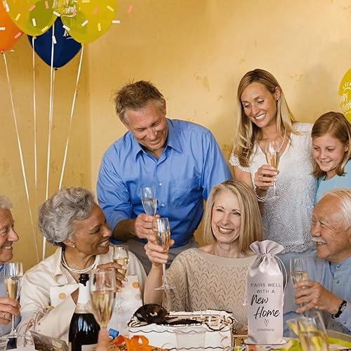 Miniatura 5 de Combina bien con una nueva bolsa de regalo de vino para el hogar, regalos de inauguración de la casa, decoraciones de fiesta de inauguración de la