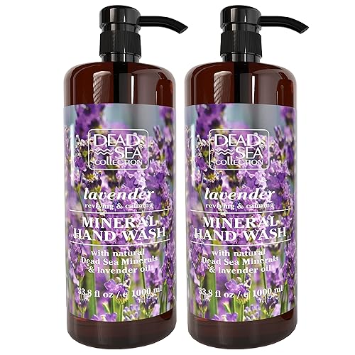 Miniatura 1 de Dead Sea Collection Jabón líquido de manos de aceite de lavanda, jabón de manos de gel hidratante con bomba - Limpiador nutritivo de lavado de manos