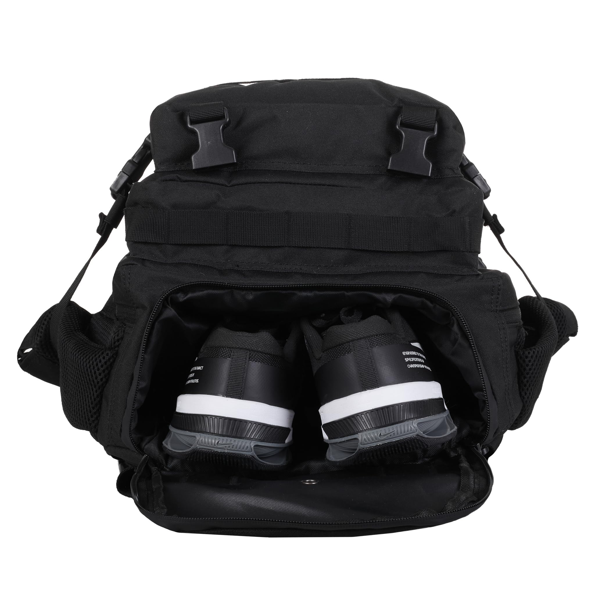 ELITRAINX Mochila 45L Táctica Repelente al agua Zona de Parches, Cabina Avión, CrossTraining, Oxford 1000D Gimnasio Portatil by ELITEX TRAINING (Negro)