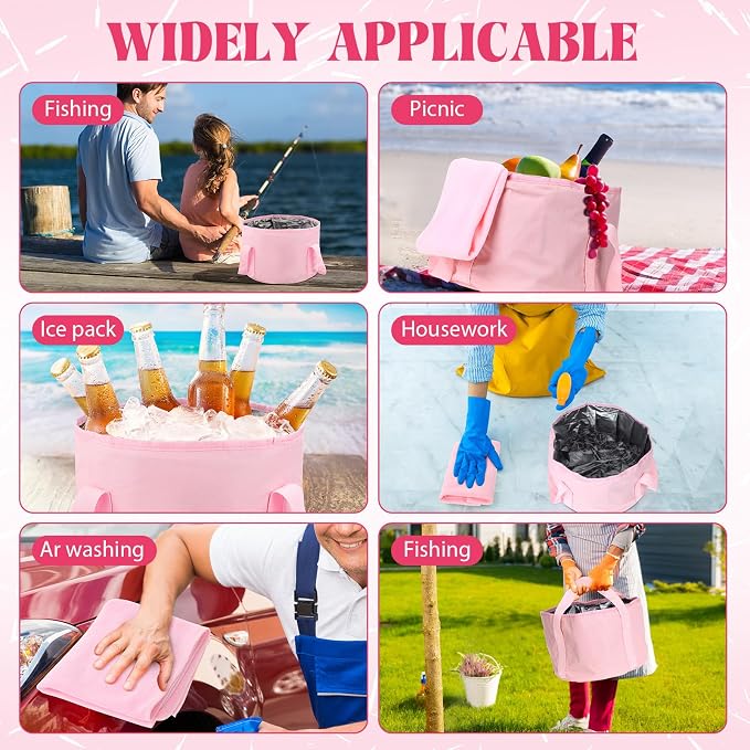 Set de Masaje y Baño de Pies Rosa con Kit Collapsible de 15L miniatura 7