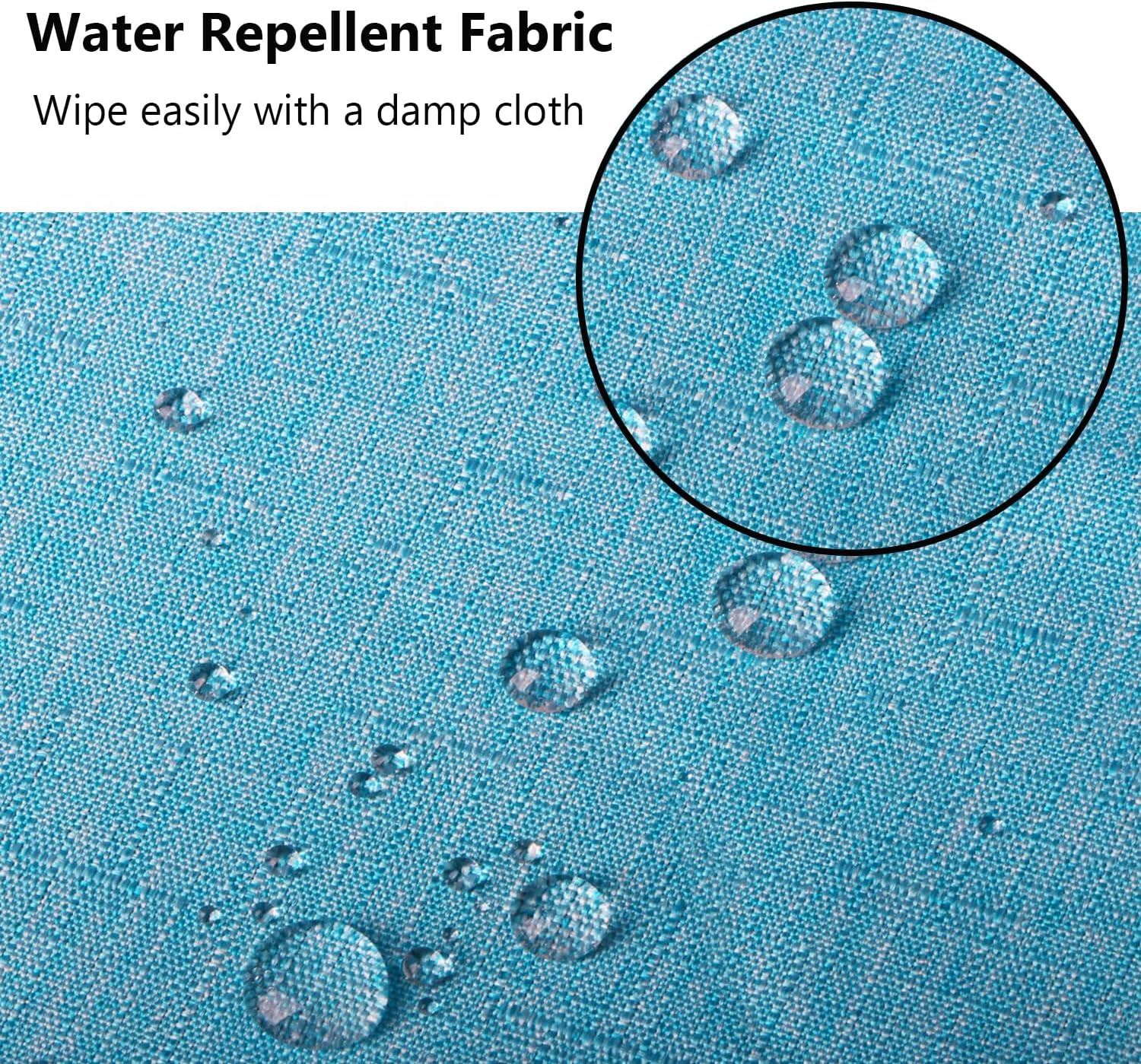 Patio Seat Cushion Covers,Washable Slip Covers Replacement,Waterproof Outdoor Furniture Chair Cushion Pillow Seat Cover for Couch,Garden,Sofa,Aqua,24"×22"×4"(2 Covers Only)