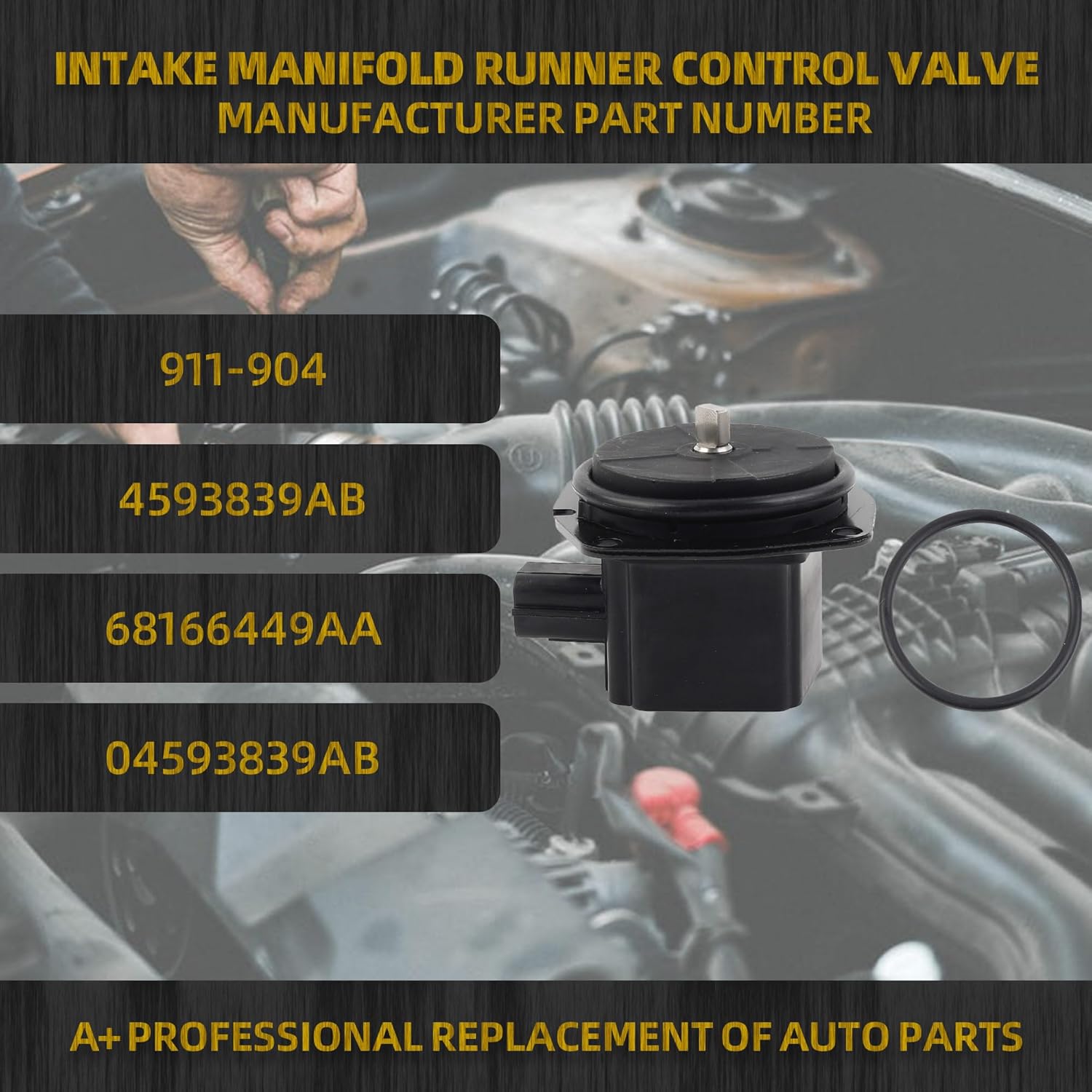 Dasbecan 911-904 4593839AB Intake Manifold Runner Valve Compatible With 2007-2010 Chrysler 300 Dodge Charger Magnum Challenger 3.5L V6