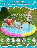 Vista 3 de Jasonwell - Alfombrilla Rociadora para Niños, Alfombra de Juego para Salpicar al Aire Libre, Juguetes de Agua Inflables, Alfombrilla de Salpicaduras