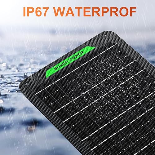 Miniatura 8 de SUNER POWER Cargador de batería solar impermeable de 12 W 12 V y mantenedor PRO, controlador de carga MPPT UltraSmart integrado, kits de carga