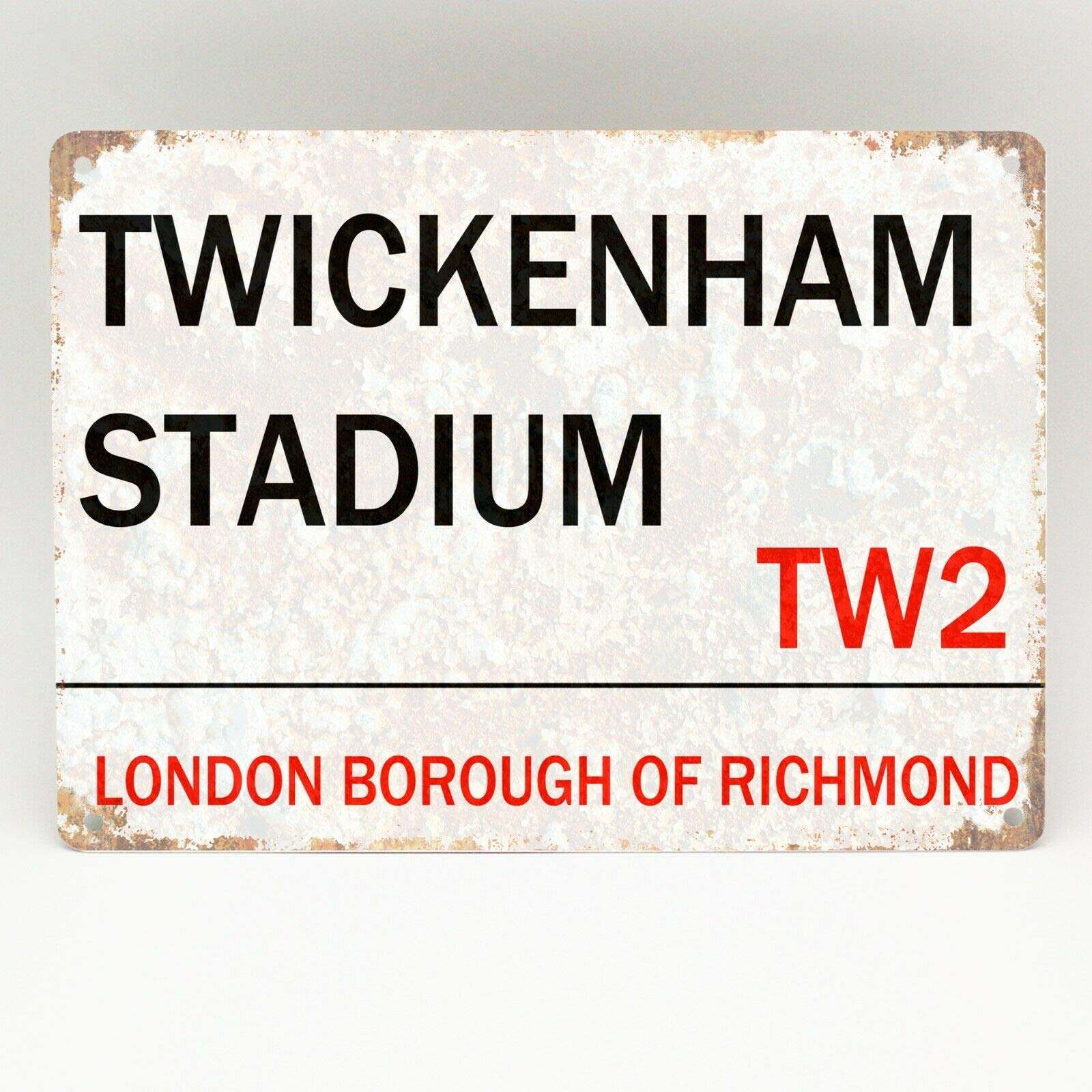 Inga Tinsign4984 Twickenham Metal Sign Rugby Stadium Street London Man Cave England Plaque Gift Decoration Props Plaque 8X12 Inch