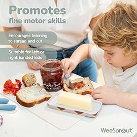 Kids Stainless Steel Utensils Set - Premium 18/8 Grade Silverware Kit - 2 Spoons, 2 Forks, and 2 Knives for Ages 4-7 - Silicone Easy-Grip Handles - Children Flatware Cutlery (Bright - Purple, Pink)