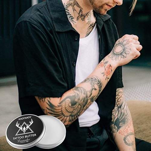 Miniatura 5 de Crema de tatuaje, crema de tatuaje, mantequilla de tatuaje para antes, durante y después del proceso de tatuaje, lubrica e hidrata - Reemplazo 100%