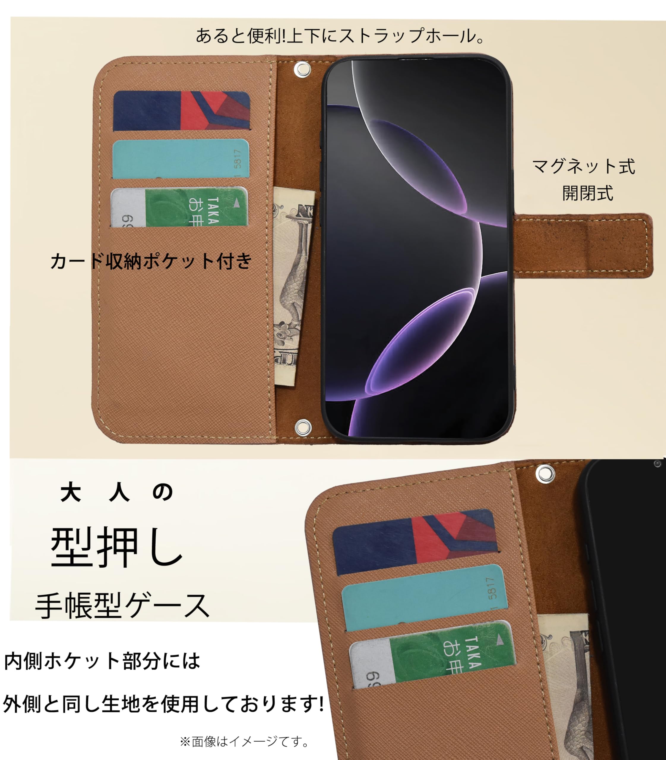 Amazon.co.jp: iPhone 13 mini 対応 ケース 本革 手帳型ケース 携帯
