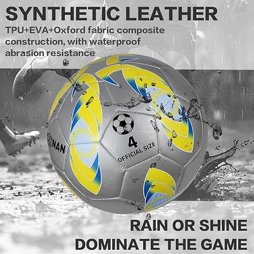 Miniatura 3 de Balón de fútbol sala de rebote bajo, tamaño 4, pelota de fútbol interior con cubierta de TPU gruesa duradera para entrenamiento y juego de partidos,