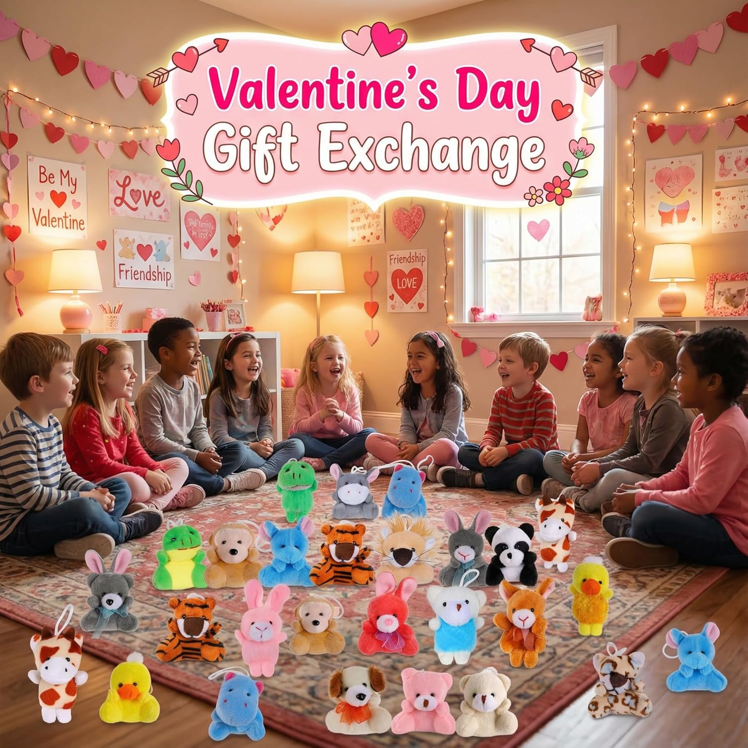 38 Pack Mini Stuffed Animals, Small Stuffed Animals Bulk, Plush Bulk Keychain for Kids, Classroom Treasure Box, Claw Machine Toy, Easter Basket Stuffers, Carnival Prizes Gift - Image 2