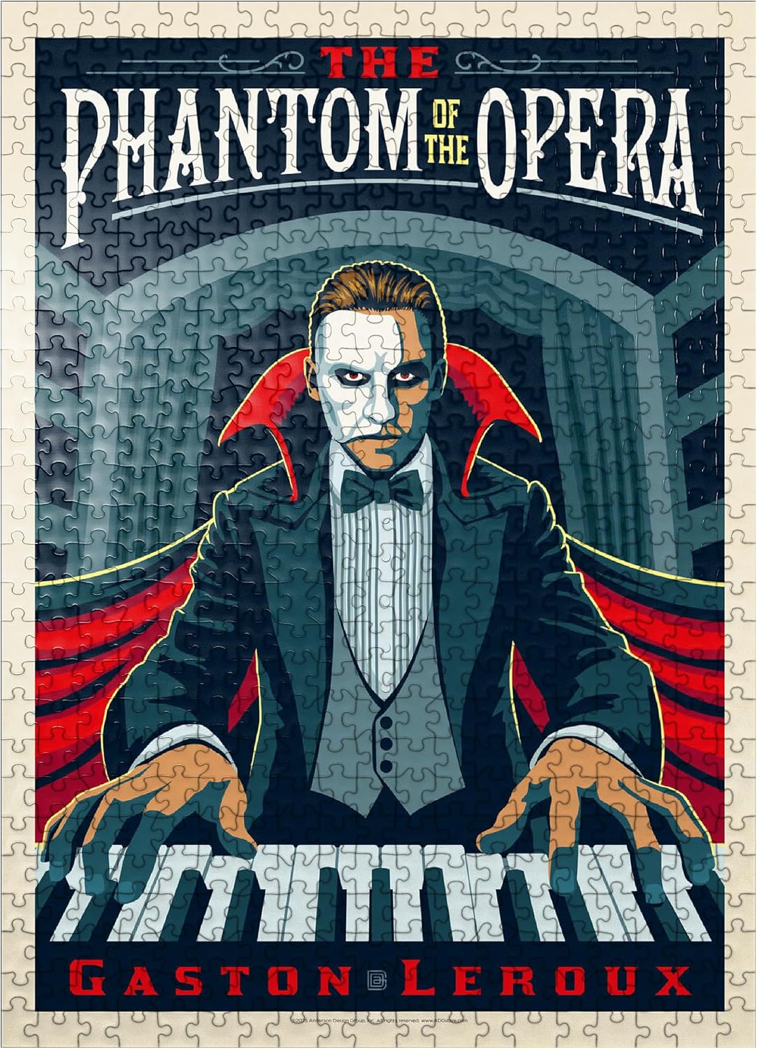 MyPuzzle The Phantom of The Opera: Gaston Laroux, Vintage Poster - Premium 500 Piece Jigsaw Puzzle for Adults