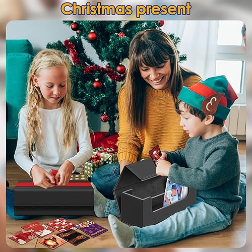 Miniatura 7 de Homthy Funda para 600 tarjetas de intercambio, cierre magnético de cuero, caja de almacenamiento de tarjetas Commander para YuGiOh, MTG y tarjetas