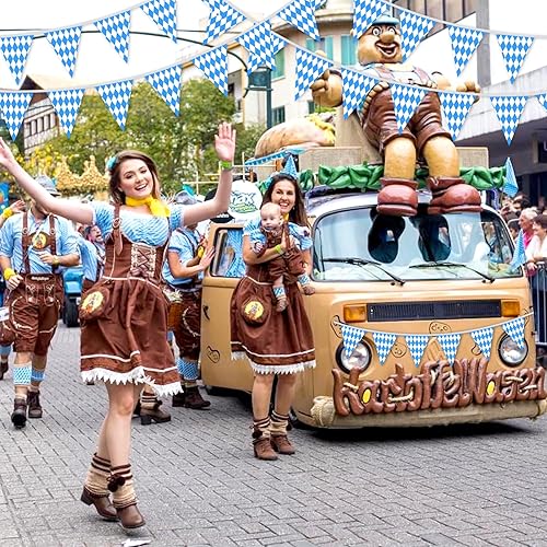 Miniatura 7 de Kit de decoración de Oktoberfest, suministros de fiesta alemana, pancarta de bandera de Oktoberfest, decoración de mantel, accesorios de fiesta