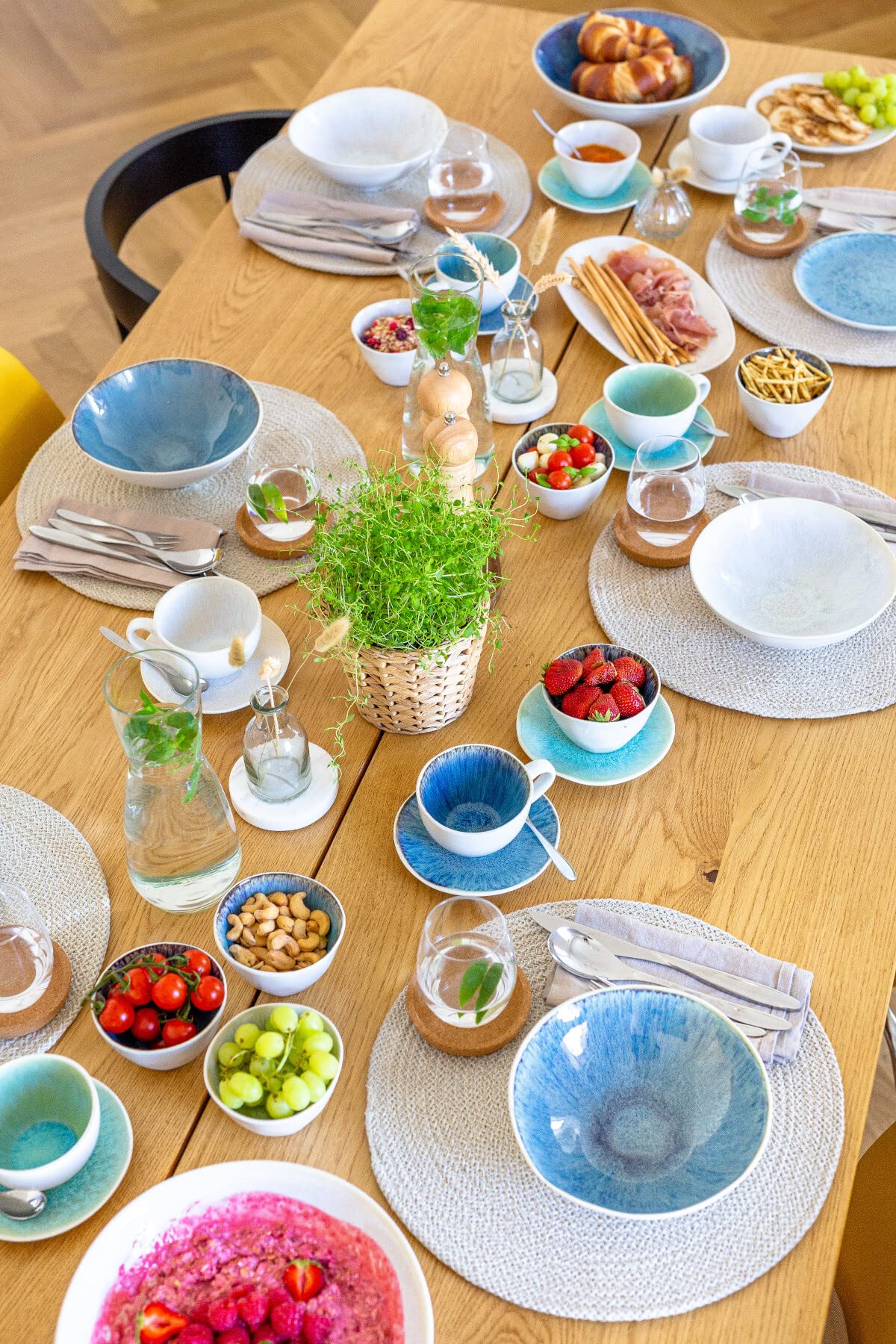 MÄSER Frozen, Lot De 4 Assiettes Plates Modernes Avec Glaçage