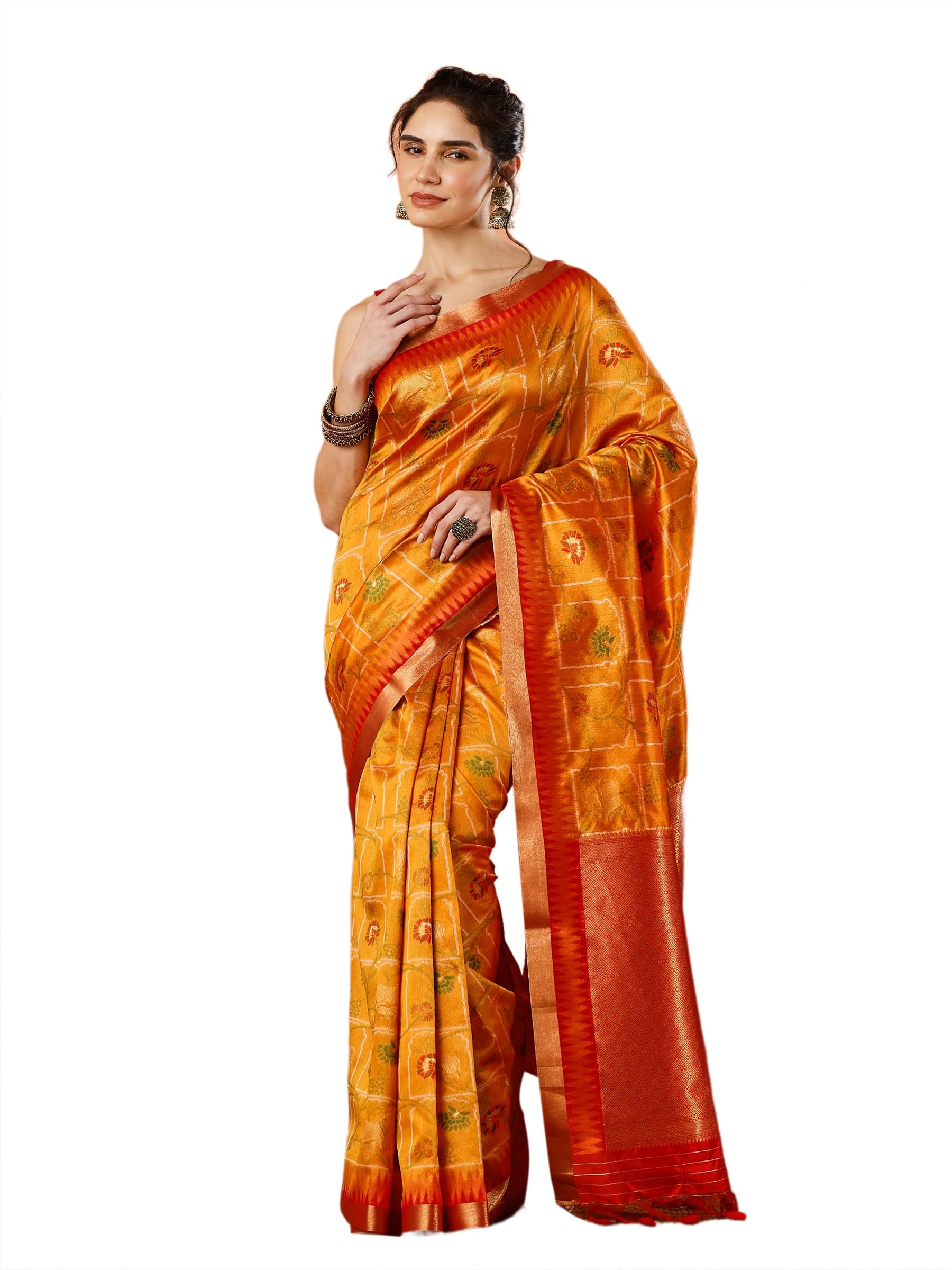 Women's Art Silk Saree | Elegant Designer Silk Saree | Soft Lightweight Traditional Ethnic Saree for Wedding, Festival-image-26