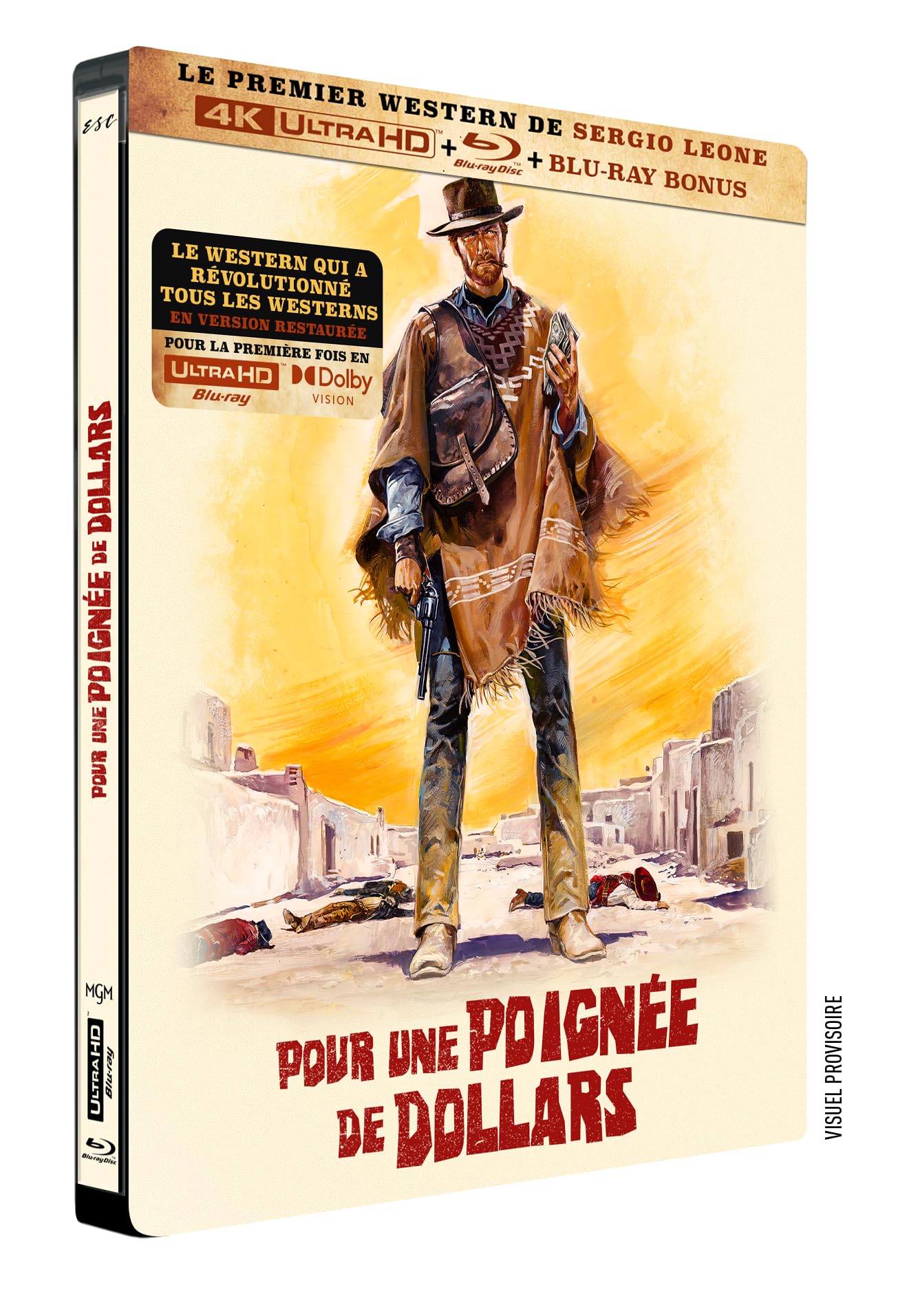 POUR UNE POIGNÉE DE DOLLARS - COMBO UHD 4K + BD + BD BONUS - STEELBOOK