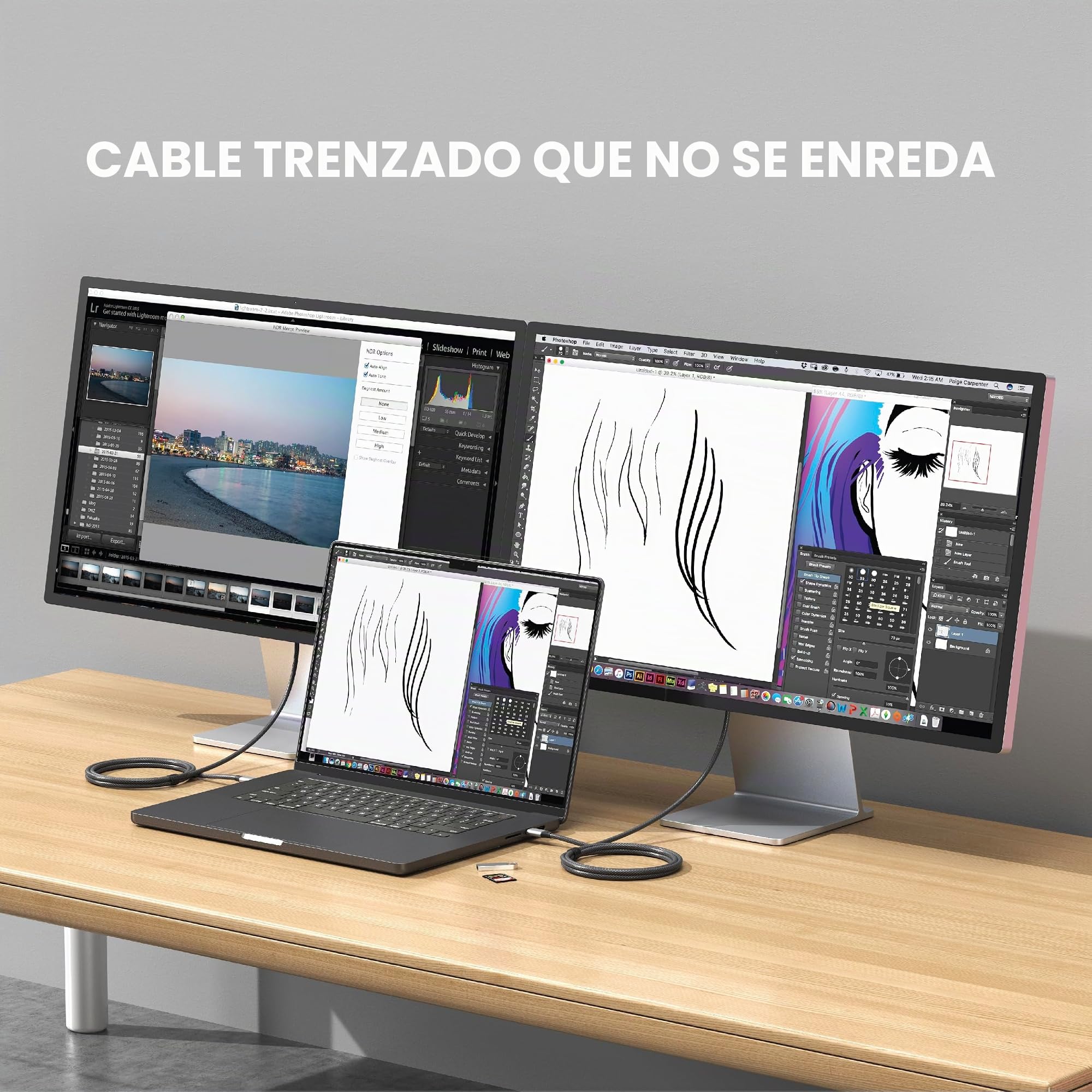 SATECHI Cable USB-C a HDMI 2.1, 8K@60Hz & 4K@120Hz | Compatible con Thunderbolt 3/4, para MacBook Air/Pro/Neo, iPad Air/Pro, portátiles Windows y más