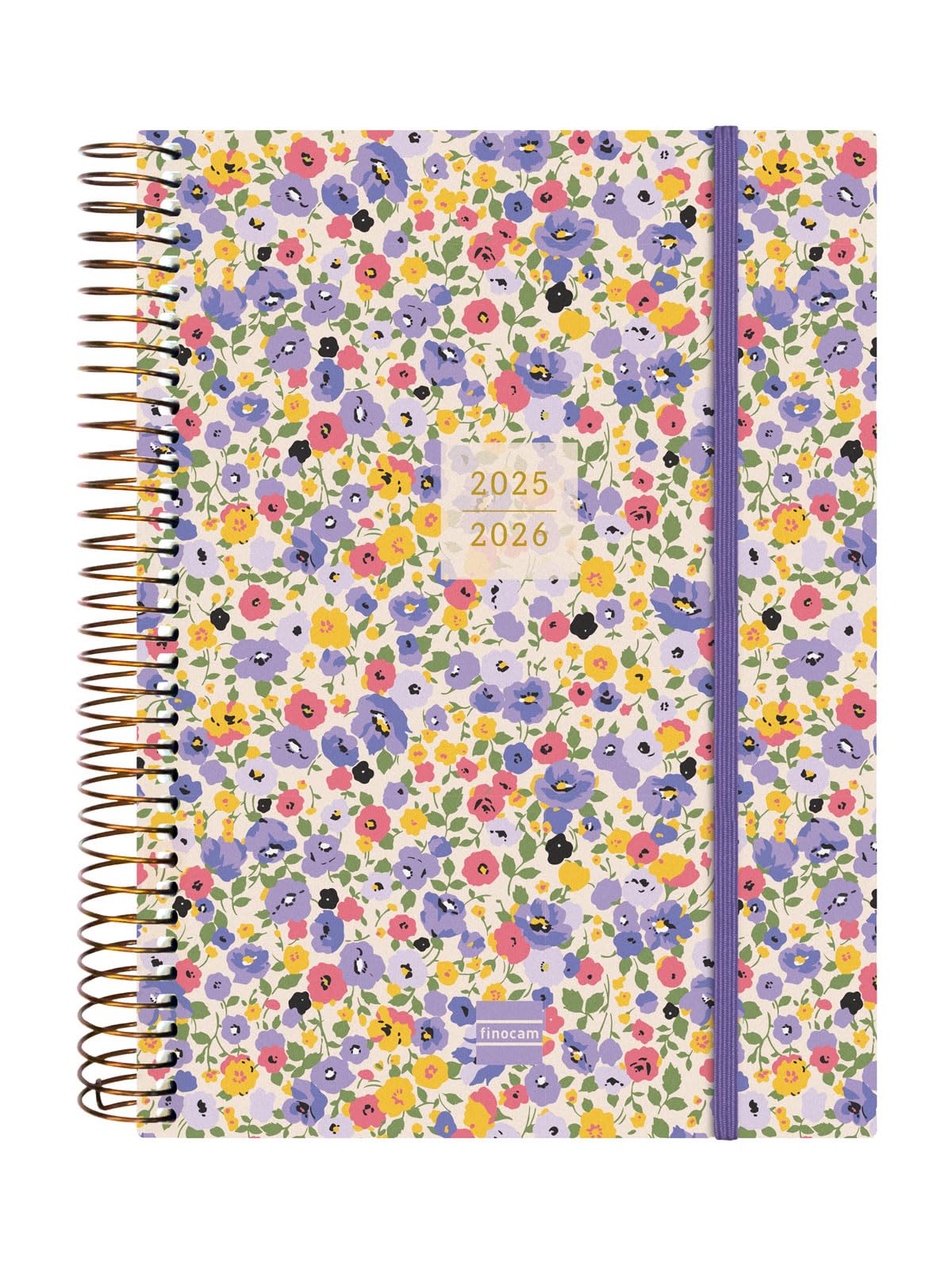Finocam - Spiral 18-Month Planner 2025-2026 2 Days per Page July 2025 - December 2026 (18 Months) Girl International