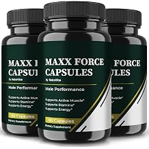 3 Pack Maxx Force Capsules Energy, Stamina & Performance Support Supplement | Natural Wellness Formula for Daily Drive & Active Lifestyle | Easy-to-Take Capsules, Non-Habit Forming 180 Capsules