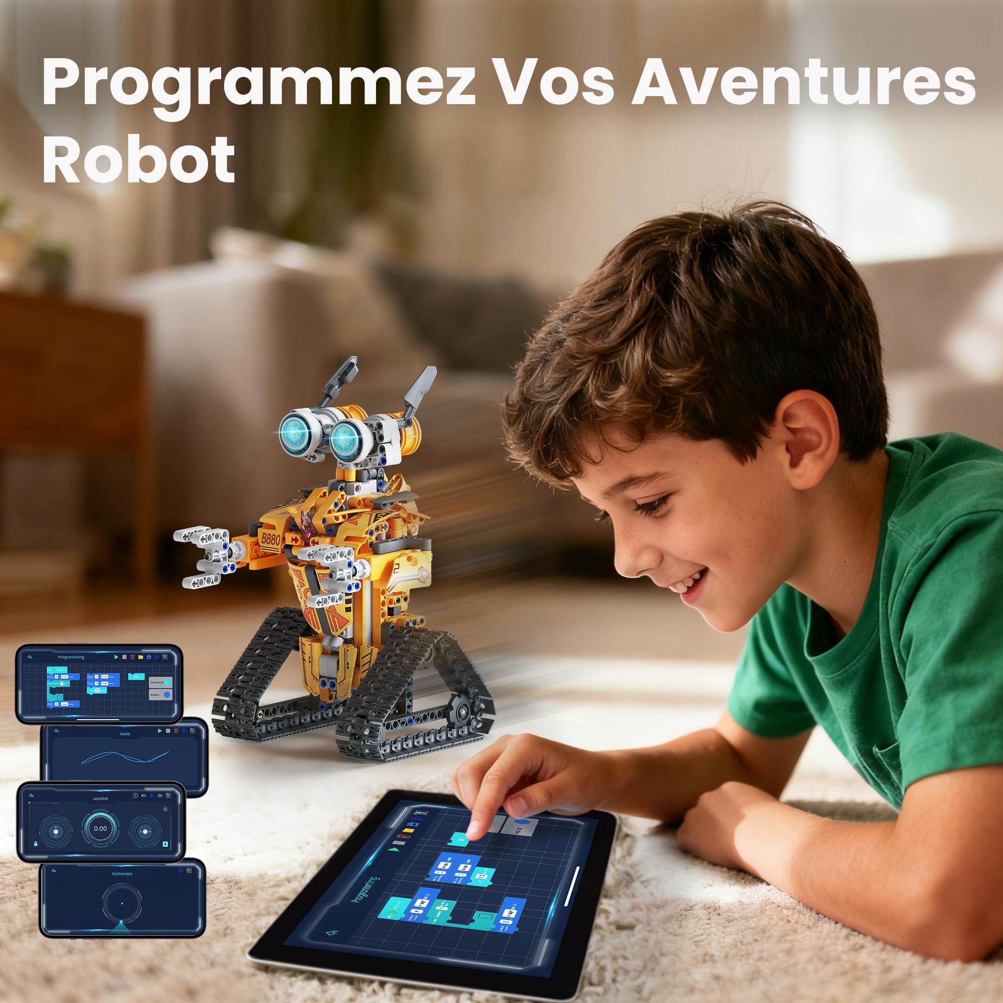 Sillbird Kit de Construction Robot avec Télécommande, Set Robotique Technique à Programmer, Modèle 3 en 1 468PCS pour Garçons 8-12 Ans