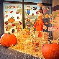 Vista 18 de Christmas Window Clings Xmas Decor - 90 PCS Reusable Double Sided Static Window Stickers - Merry Christmas Gel Decals for Xmas Decorations Indoor