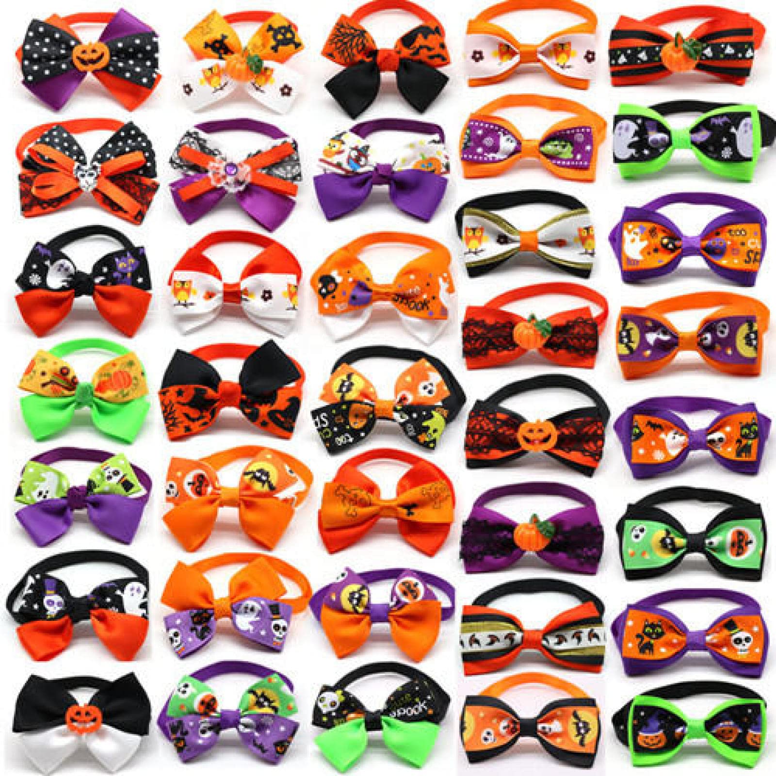 Bandany dla psów Halloween akcesoria dla psów dynia czaszka pies zwierzę domowe muszka bandana na wakacje mały duży pies produkty do pielęgnacji 50 szt. K