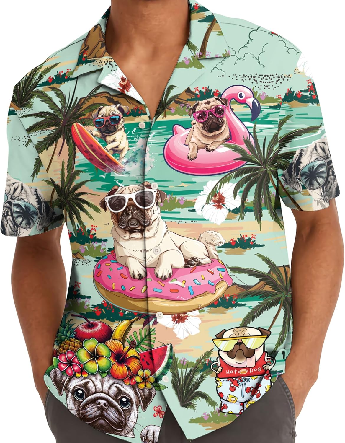 Funny Hawaiian Shirts for Men Palm Beach Shirts Tropical Vacation Shirts O3 - Image 2