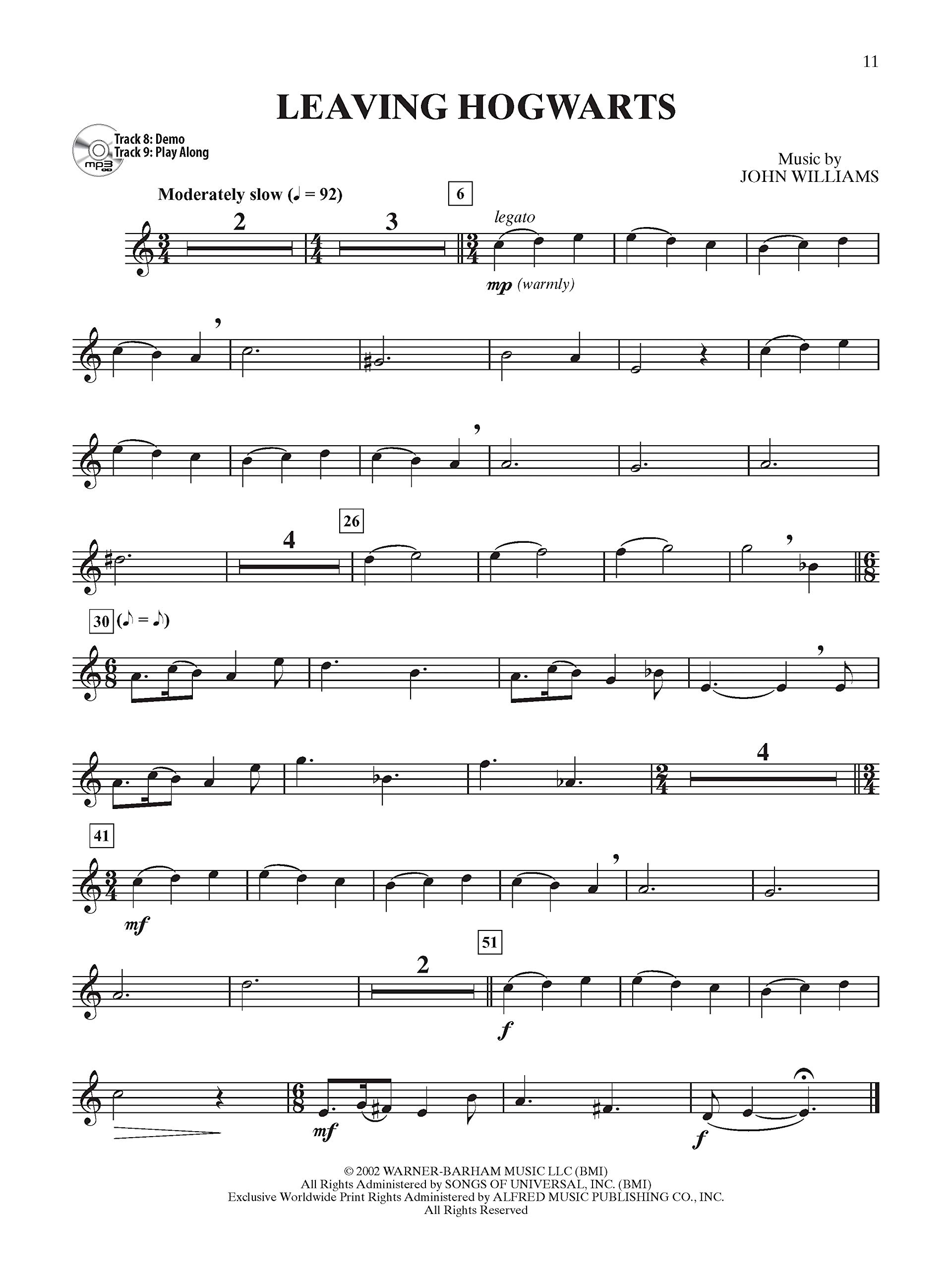Harry Potter Instrumental Solos - Tenor Saxophone: Selections from the Complete Film Series (Alfred's Instrumental Play-Along)