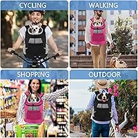 Vista 6 de SMONT Dog Backpack Carrier Pet Lightweight Dog Carrier Backpack Small Dog Front Backpack Breathable Dog Carriers for Small Dogs with Safety Belt for