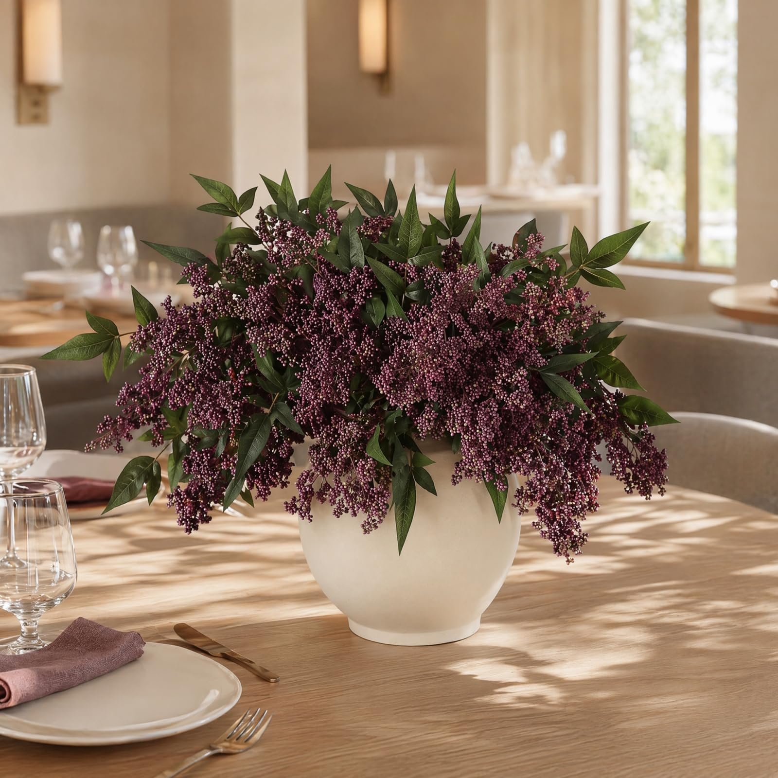 Tiges de baies artificielles d'automne pour décoration de vase