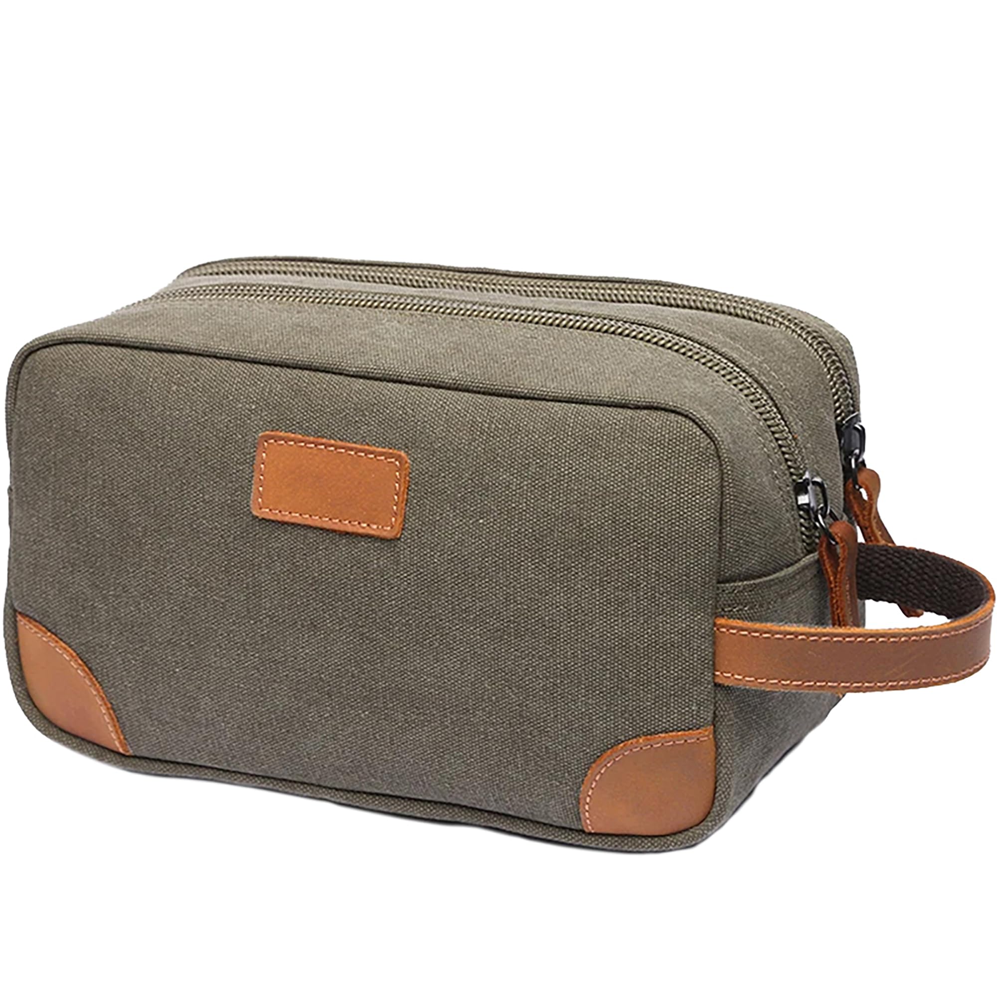 Unbranded Travel Toiletry Bag for Men - Durable, Lightweight & Water-Resistant Toiletries Organizer Bag - Store Medicine, Skincare, Shaving Kit & Bathroom Accessories - Mens Toiletry Bag (Green)