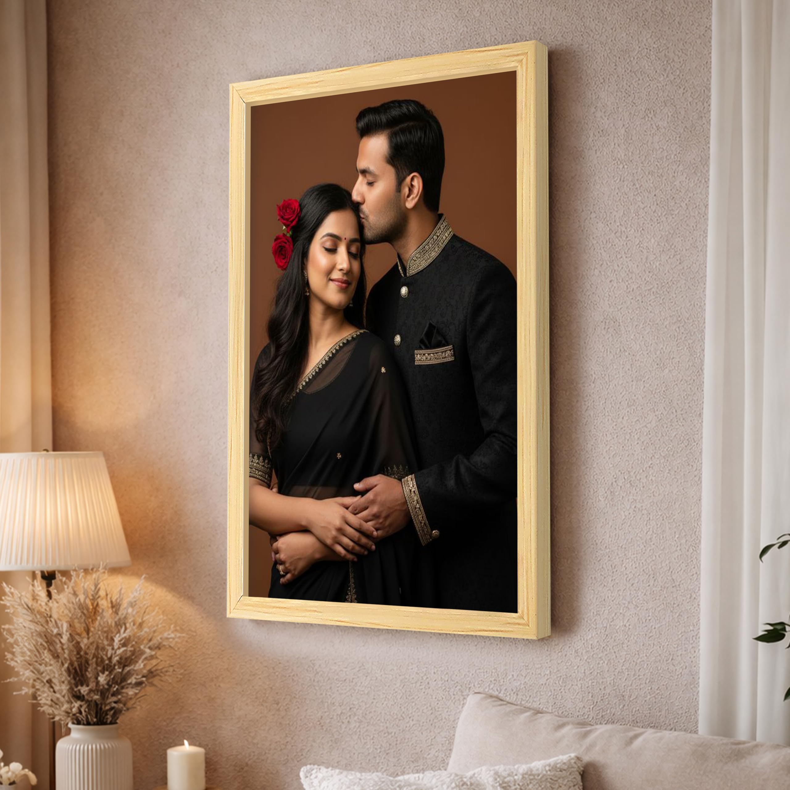 Art Street Synthetic Document Large Size Wall Photo Frame, Big Frames For Wall Artwork, Certificates, Picture & Photographs Home Decor (20x28 Inch, Beige)