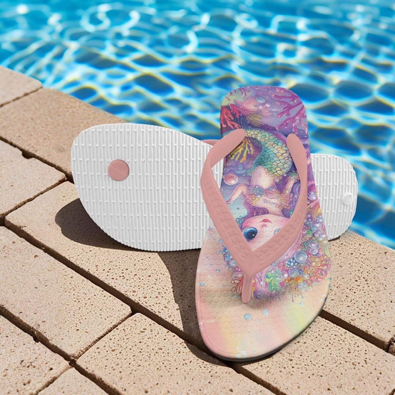 Flip-Flops für Mädchen, bequeme Zehentrenner mit rutschfester EVA-Sohle, Fußgewölbeunterstützung, zum Hineinschlüpfen