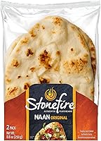 Stonefire Original Indian Naan Bread 8.8 oz Frozen - Authentic Tandoor-Baked with Buttermilk, Eggs & Ghee