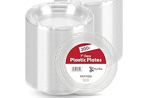 Munfix 7 Inch Disposable Plastic Dessert Plates