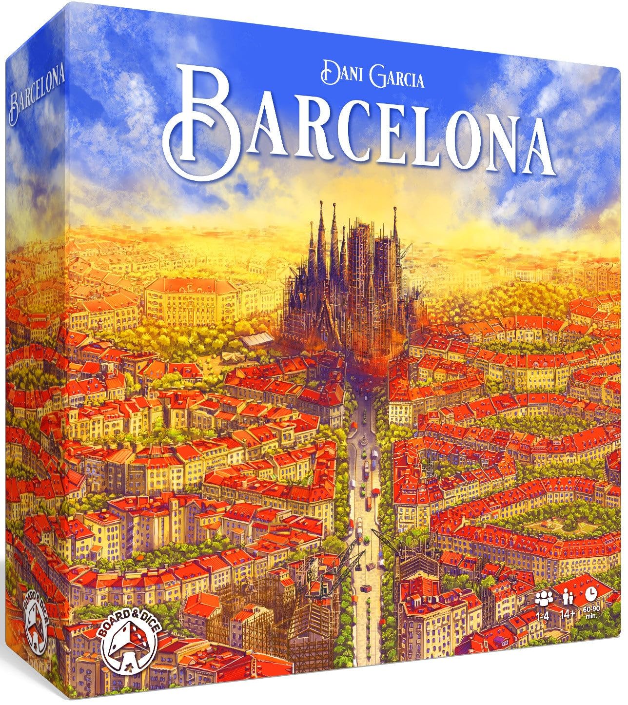 Plansza i kości | Barcelona | Gra planszowa | Wiek 14+ | 1-4 graczy | Czas gry 60-90 minut