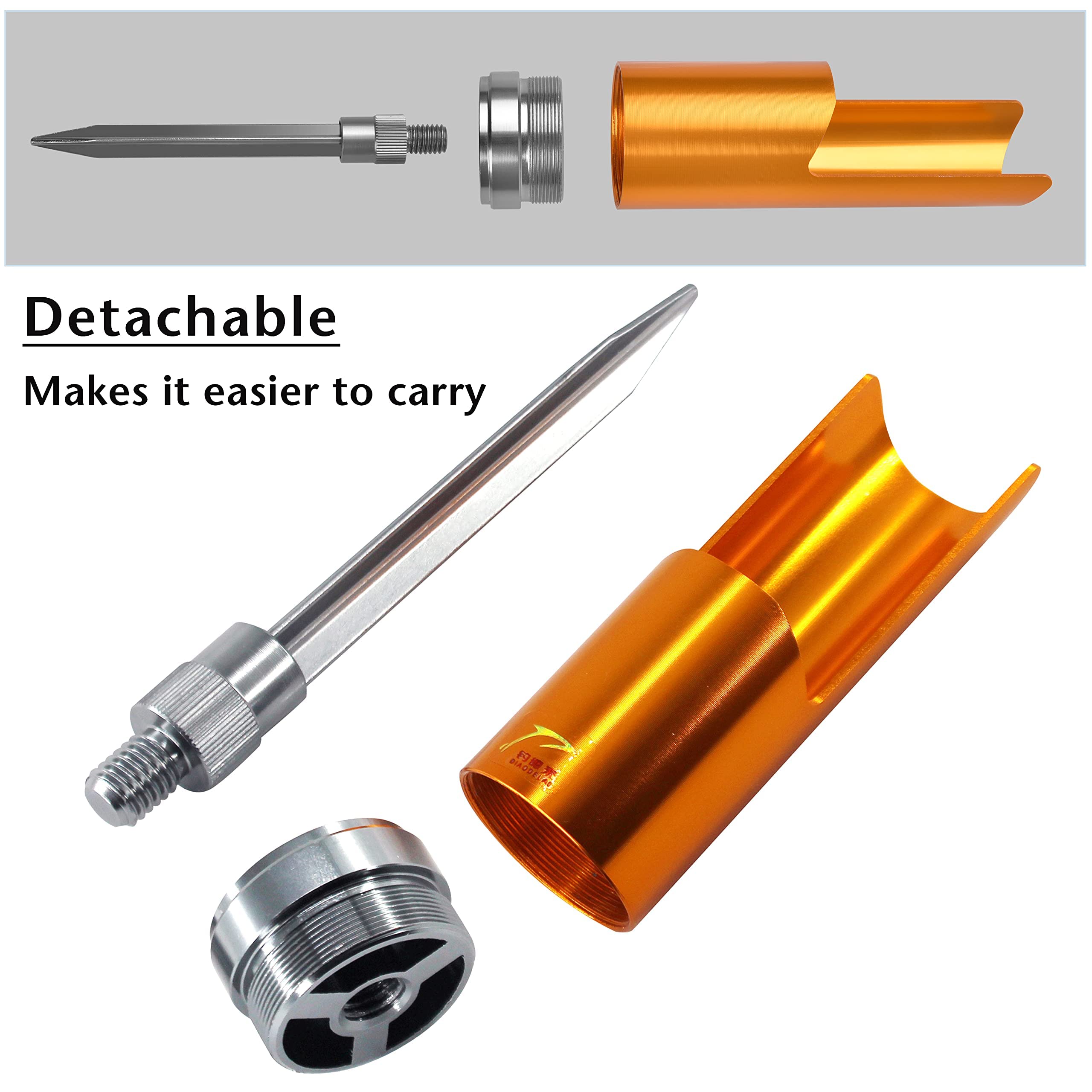 Portacanna Acciaio 2 Supporti Per Canna Da Pesca Pieghevoli In Acciaio Inox - Portacanna Da Terra Universale | Per Spiaggia E Terreno Supporto Canna Pesca - 12
