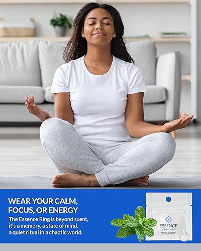 Vista 134 de Essence - Difusor nasal de aromaterapia portátil, anillo de nariz de aceite esencial de limón, inhalador de silicona para apoyo al estrés