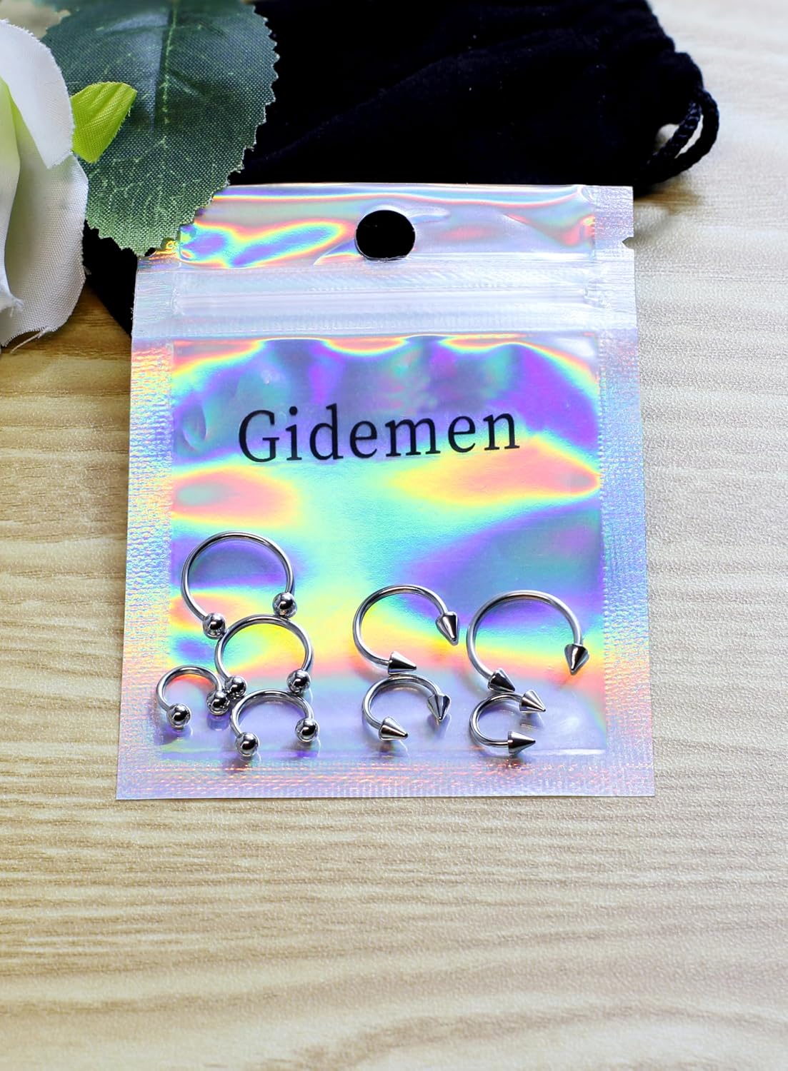 Gidemen 16G Horseshoe Rings Surgical Steel Nose Septum Horseshoe Hoop Earring Eyebrow Tragus Lip Rings Daith Helix Piercing Jewelry for Women Men 6-12mm Smily Piercing Jewelry - Image 6