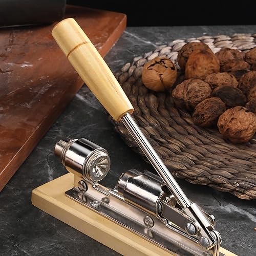 Miniatura 8 de New Star Foodservice 28003 Galleta de nuez de nuez de pecana resistente, base niquelada de acero/madera