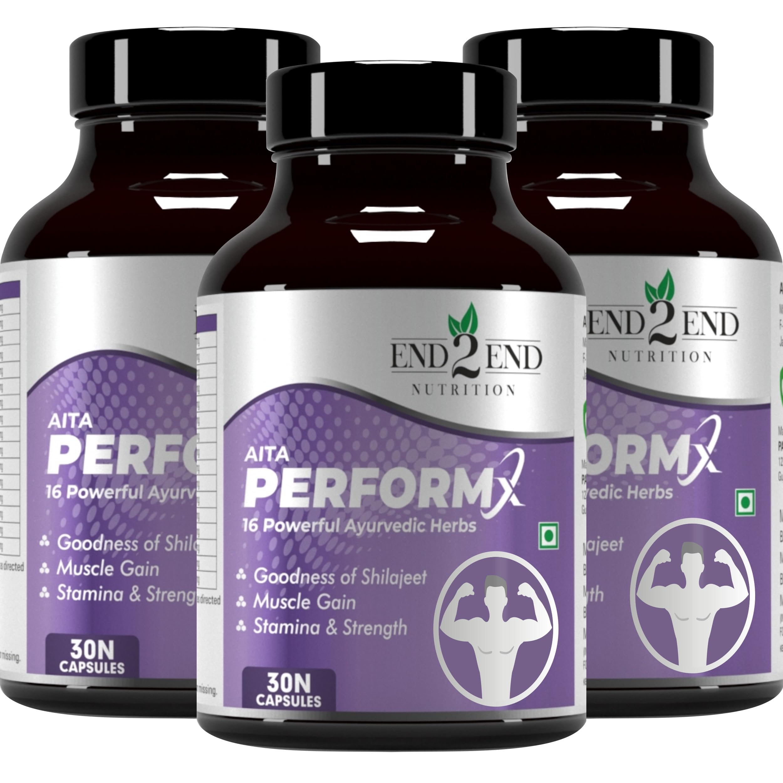 End2End Nutrition PerformX Natural Testosterone Booster for Men made with Original Shilajt, Gokhru, Ashwagandha, Safed Musli for Strength, Stamina and Muscle Gain – (Pack of 3) 90 Capsules (B0B4SNLH7S) Amazon Price History, Amazon Price Tracker
